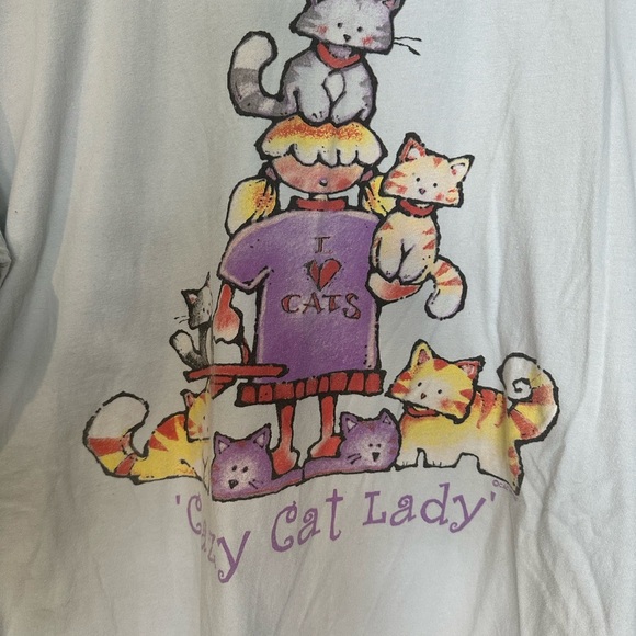 Crazy Cat Lady nightshirt 100% cotton oversized sleep shirt - Picture 2 of 6